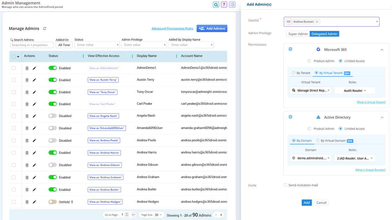Delegate Active Directory to Admins